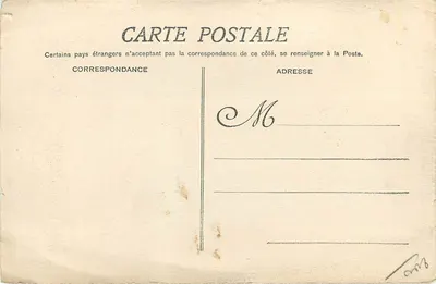 Dernière Étape — scène de guerre avec soldat à genoux devant un monument — éditeur D'après cl. Monge — Verso