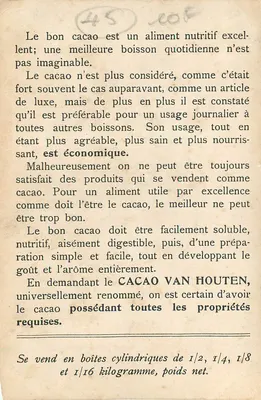 Orléans - La Cattedrale — pubblicità per il Cacao Van Houten — Verso