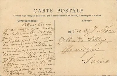 Vichy — HOTEL DU PARC — Impressão C. Bougarel — Verso