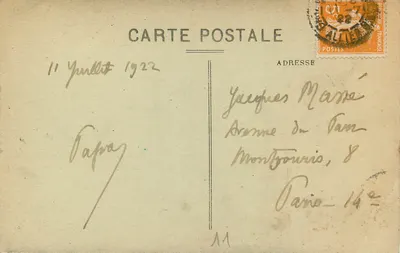 Ambiente de Villefort — A Borne pitoresca — A estrada cortada na rocha — Editor: P. Dantinoune, Albière — Verso