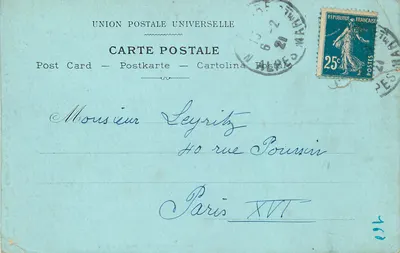 Cannes — Stare Wieże — E. Lesseux, drukarnia Paryż — Rewers