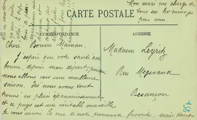 Cap Martin — Widok na Menton — wyd. LL, nr 8 — Rewers