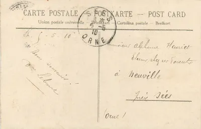 Zamek Bonnétable — Boczna fasada — Belin & Wydawca — Rewers