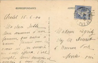 Châtel-Guyon — Castelo de Tournœil — LL. — N° 27 — Verso