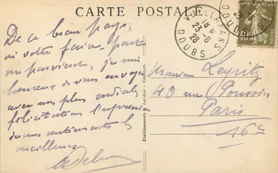 Dolina Loue - MOUTHIER-Haute-Pierre — Brzegi rzeki Loue, Młyn Mauguin, Skaliste Wzgórza Beaume — Wydawca C.18 — Rewers