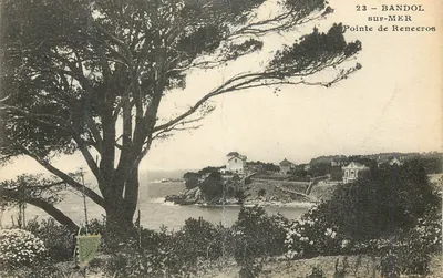 Bilhete postal antigo Vista de Bandol na Costa, Ponta de Renecros