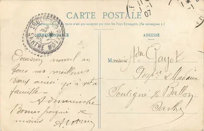 Front zamek w Bonnétable — 1 — Pichonneau, Wydawcy w Bonnétable — Rewers