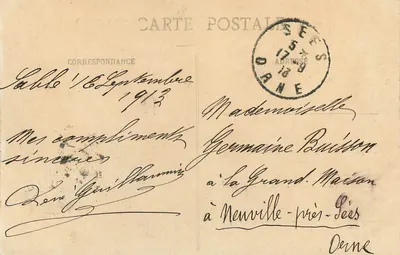 Solemes (Sarthe) — Abadia dos Beneditinos — Edição J. Malus — Verso