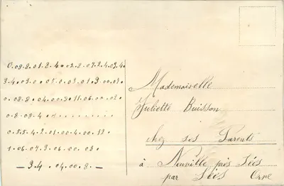 Rosa — carta de amizade — editor desconhecido — Verso