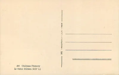 Château-Thierry — O velho Castelo (século XIII) — C.A.P. (43) — Verso