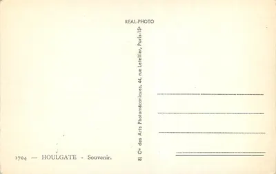 Houlgate — Recordações de Houlgate — Cie des Arts Photomécaniques, Paris — Verso