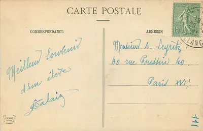 Séracs lodowca — W Alpach — wydawca E. Reynaud, nr 3268 — Rewers