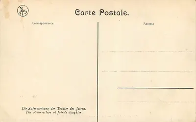 A Ressurreição da Filha de Jairé — DE VRIENDT — Museu dos Modernos, Anvers — Verso