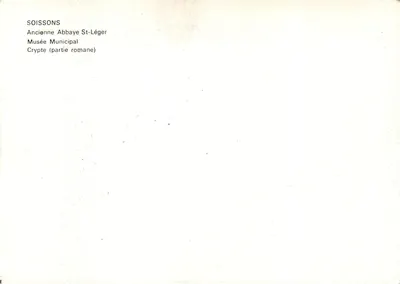 Soissons — Antiga Abadia de São Léger — Cripta (parte romana) — Verso