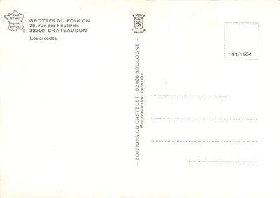 Grutas do Foulon — As arcadas — Éditions du Castelelet — Verso