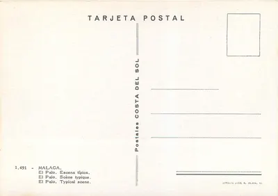 El Palo - Scena tipica - Postales del Sol — Verso