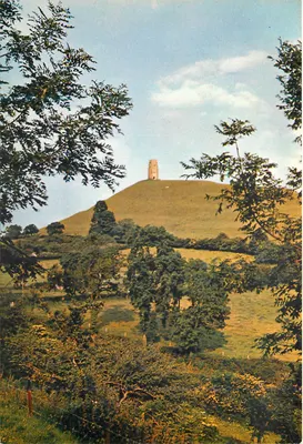 Glastonbury Tor, Somerset — torre em ruínas de São Miguel — J. Arthur Dixon, n° 295