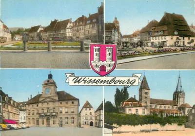 Wissembourg — vista panorâmica dos principais monumentos — editor não identificado