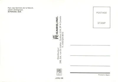 Zoo Saint-Félicien — Park Ścieżek Natury — wydawca Ricard, Inc. — Rewers