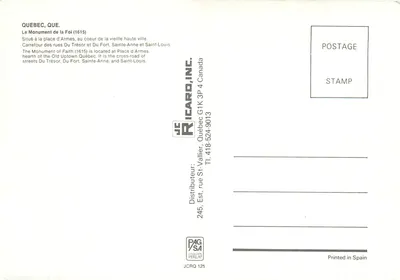 Monument de la Foi — Quebec (1615) — Ricard, Inc. — Rewers