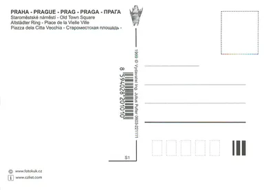 Praha — Praça da Velha Cidade — Julius Pither — Verso