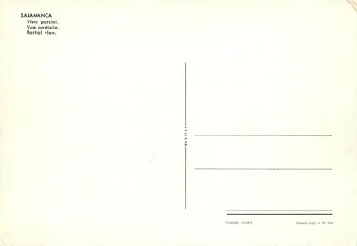 Salamanca — Vista parcial — Fournier - Vitoria, série VI.90, 1964 — Verso