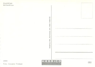 Filipstad — Skillerälven — Hedrico AB, Karlstad — Verso