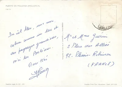 Torre-Nova — turystyczny statek na morzu — wydawca Postales Color Cyp, seria P.M. 113 — Rewers