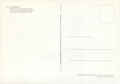 Dziedziniec Domu Muszlowego — Salamanca — Salvador BARRUECO — Rewers