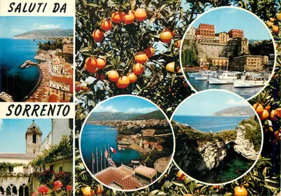 Sorrento — vista panorâmica e laranjas — editor Milano Dep, n° 43