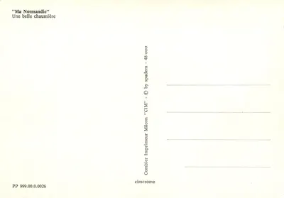 Minha Normandia — Uma linda casebre — CIM, n° 0026 — Verso
