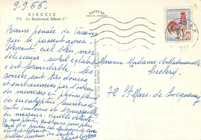 Ajaccio — Boulevard Albert 1er — Ektacap — Verso