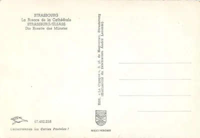 Estrasburgo — A Rosace da Catedral — IRIS — Verso