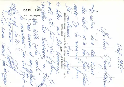 Paryż 1900 — Wyciągi — Wydawnictwo J. Jaures — Rewers