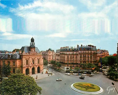 Place Gambetta e a prefeitura do 20º arrondissement — Paris — Éditions Guy, n° 5569