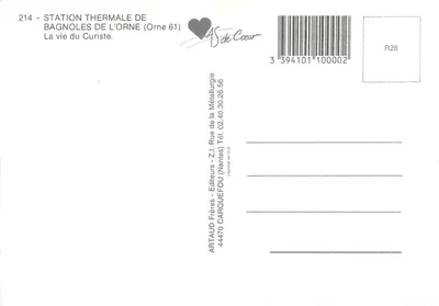 A vida do curista em Bagnolles — Estação termal da Orne — Editor ARTAUD Frères — Verso