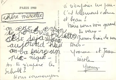 Abastecimento em Paris — 1900 — Éditions J. Jaurès — Verso