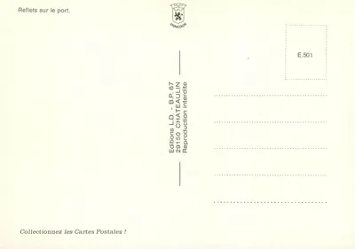 Odbicia na porcie — Wydawnictwo L.D. Châteaulin, nr E.501 — Rewers