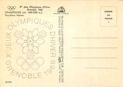 Chamrousse — Trasa zjazdowa Casserousse — Editions d'Écoffon — Rewers
