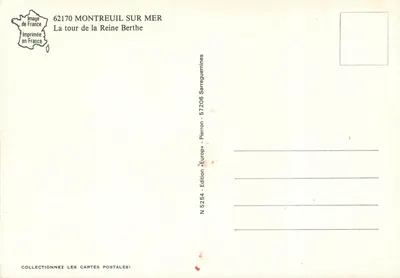 Montreuil-sur-Mer — A torre da Rainha Berthe — Edição « Europ » Pierron — Verso