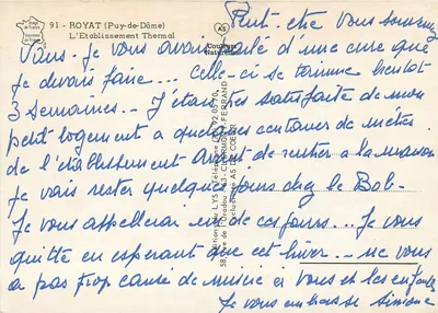 Royat (Puy-de-Dôme) — Ujęcie termalne — Wydawnictwo AS Coeur — Rewers