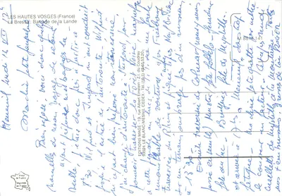 Les Vosges — widok jeziora w lesie — Wydawnictwo MAGE — Rewers