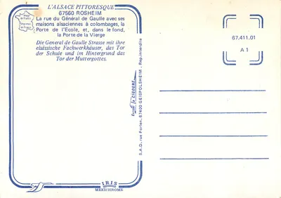 Rosheim — rue du Général de Gaulle z Porte de l'École — Wydawnictwo Cigogne — Rewers