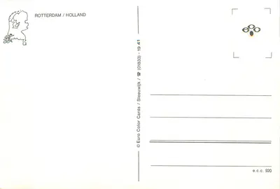 Rotterdam/Hollande — Miasto przyszłości — Euro Color Cards — Rewers