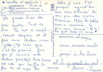Gruissan — Torre Barberousse — Edições 'SL' — Verso