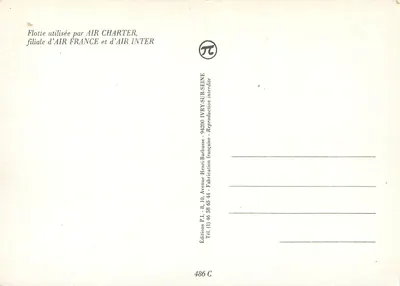 Frota de Air Charter — Air France e Air Inter — Edições P.L. — Verso