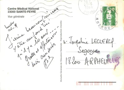 Krajowy Szpital Świętej Feyre — Widok ogólny — Mutuelle Générale de l'Éducation Nationale — Rewers