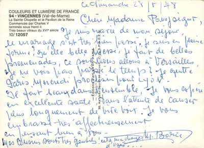 A Santa Capela e o Pavilhão da Rainha — Cores e Luz da França — Edições Jean-Jaurès-94 — Verso