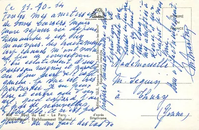 Aix-les-Bains — Lembrete de Aix-les-Bains — Edições TÉLÉ — Verso