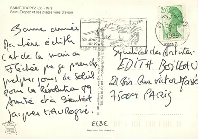 Saint-Tropez (83-Var) — widoki z lotu ptaka — Wydawnictwo ELBE — Rewers
